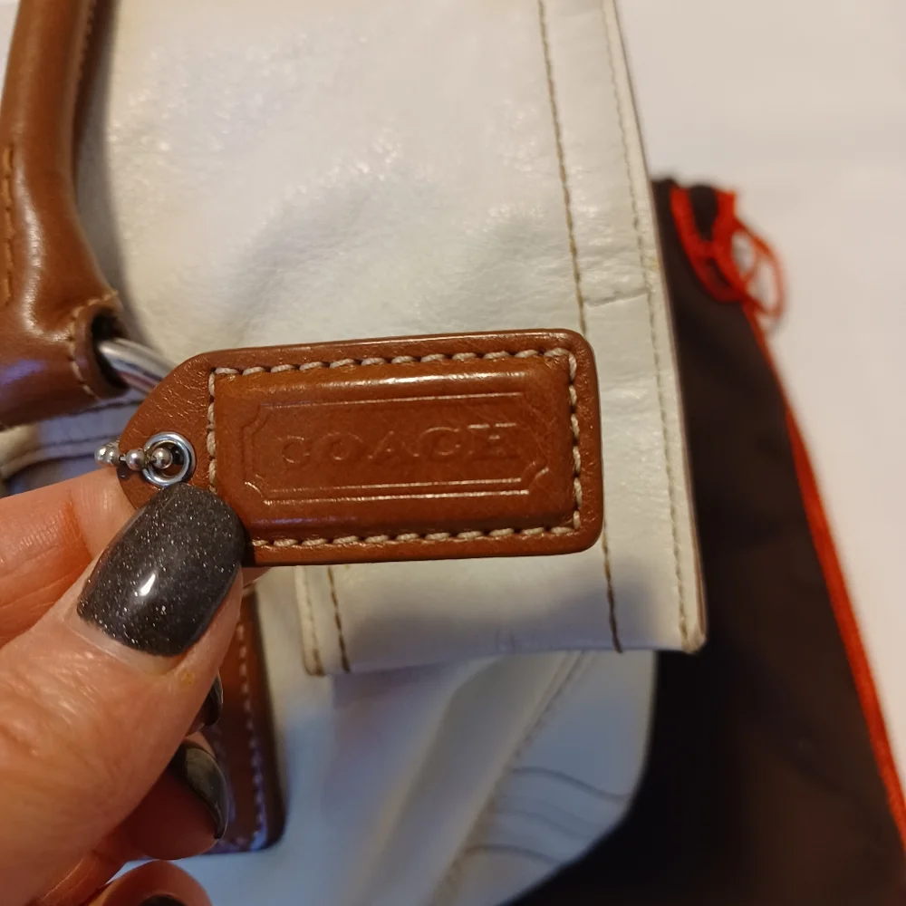 VTG Coach Hamptons Y2K Leather Two Handle Handbag Purse Authentic